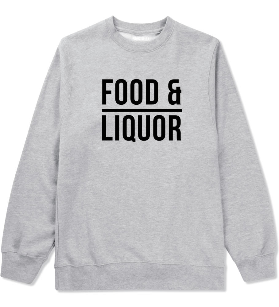 Food And Liquor Boys Kids Crewneck Sweatshirt in Grey By Kings Of NY