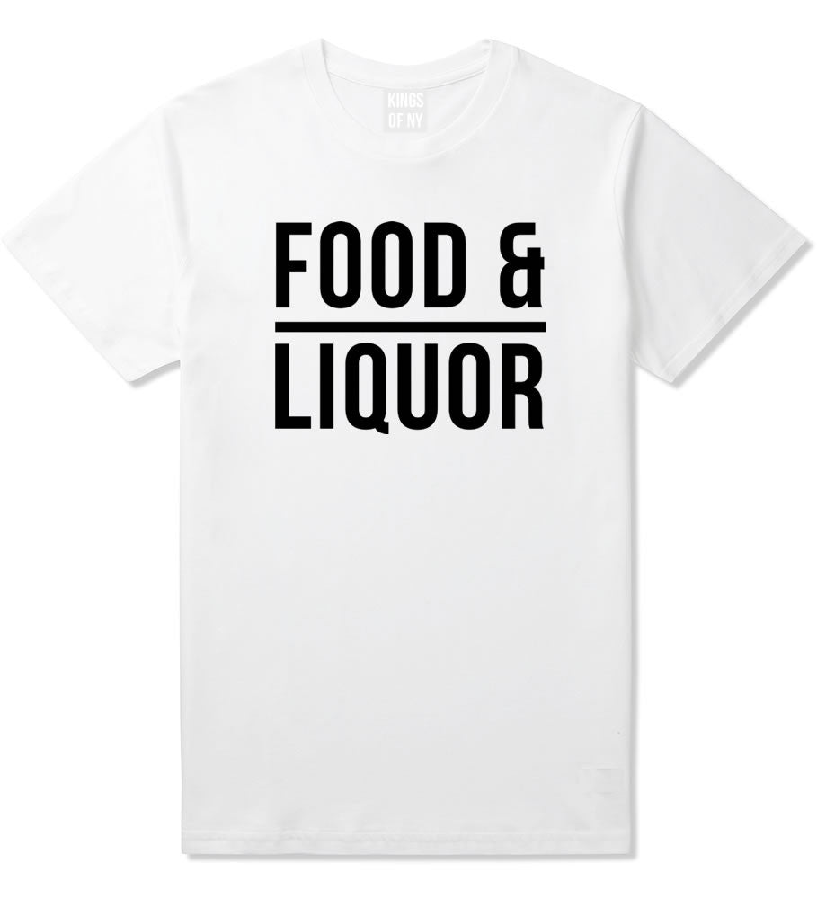 Food And Liquor T-Shirt in White By Kings Of NY