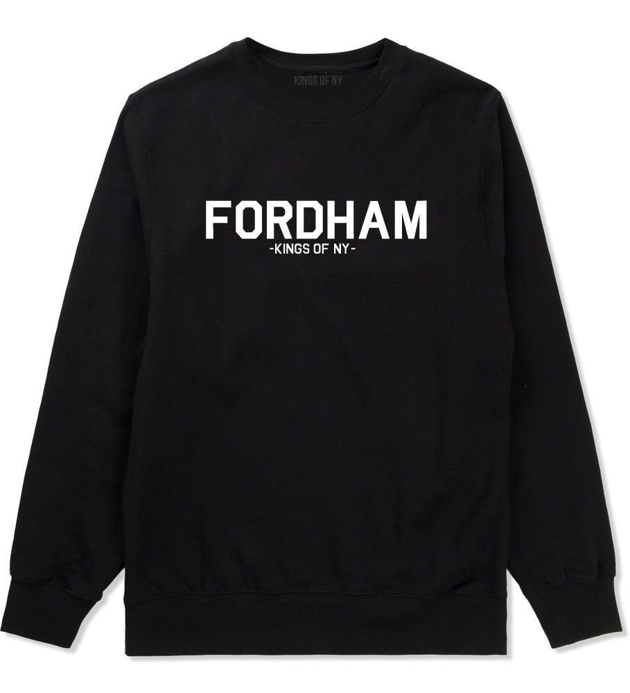 Fordham Road Bronx New York Crewneck Sweatshirt in Black