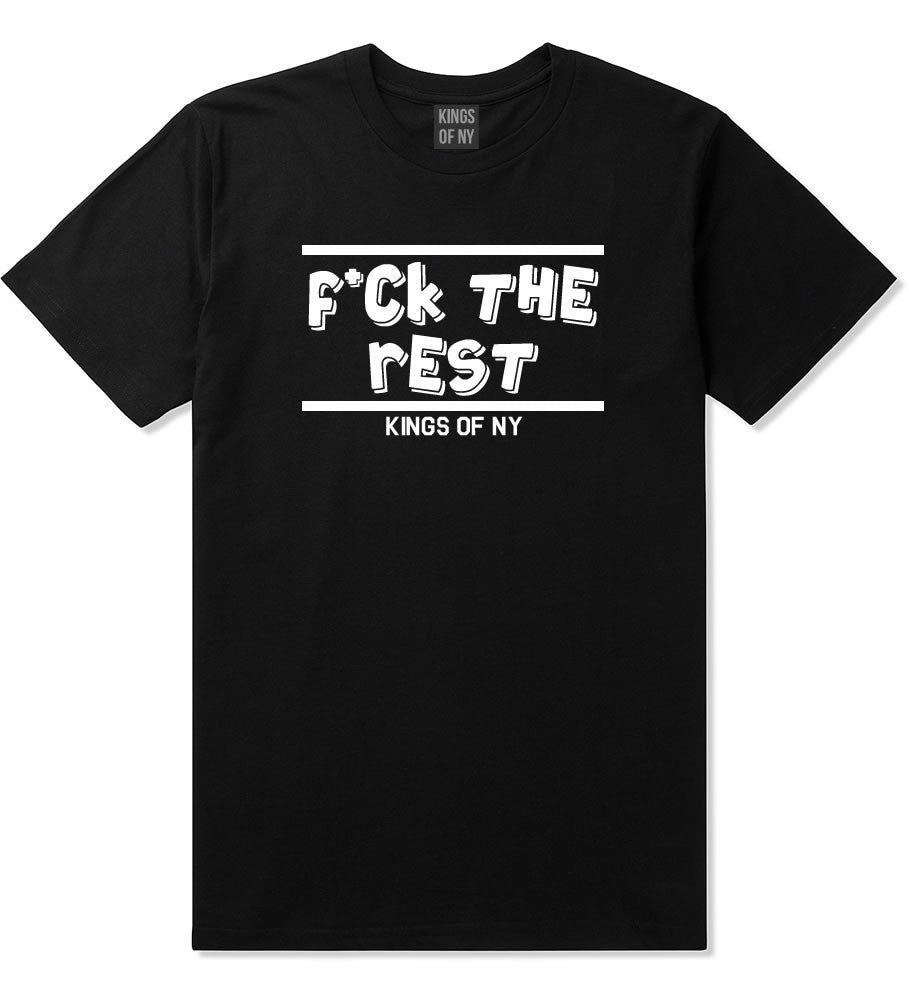 Fck The Rest Middle Finger T-Shirt in Black