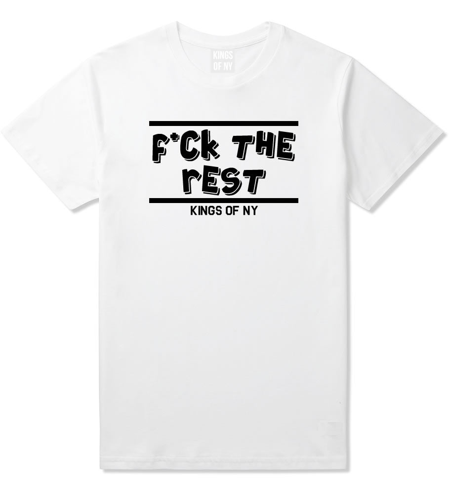Fck The Rest Middle Finger T-Shirt in White