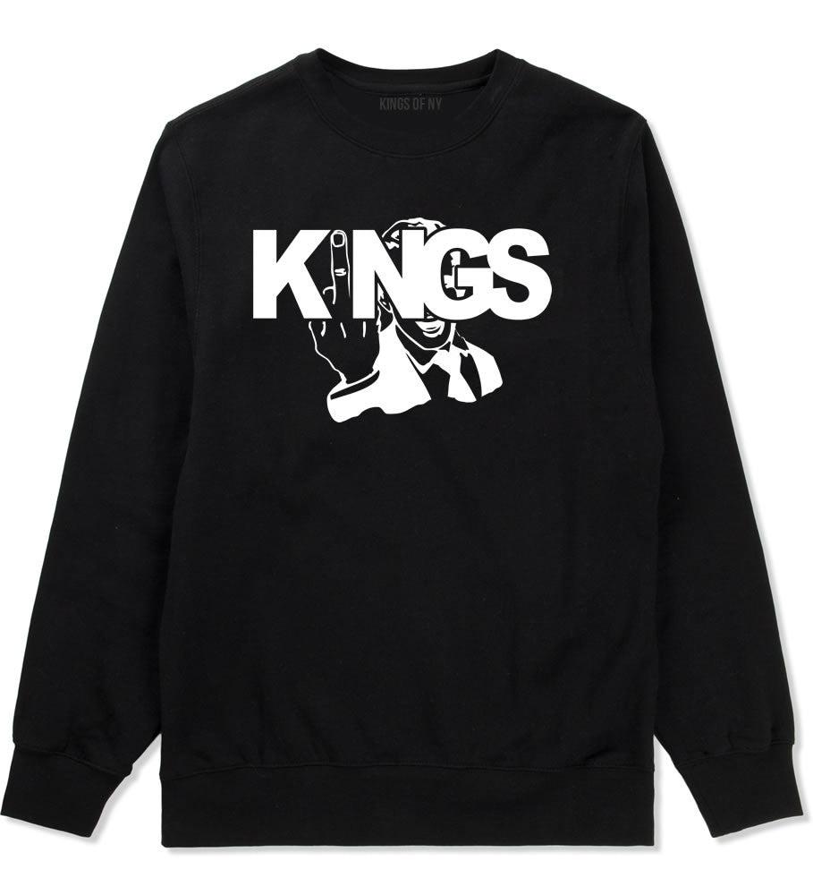 KINGS Middle Finger Crewneck Sweatshirt in Black