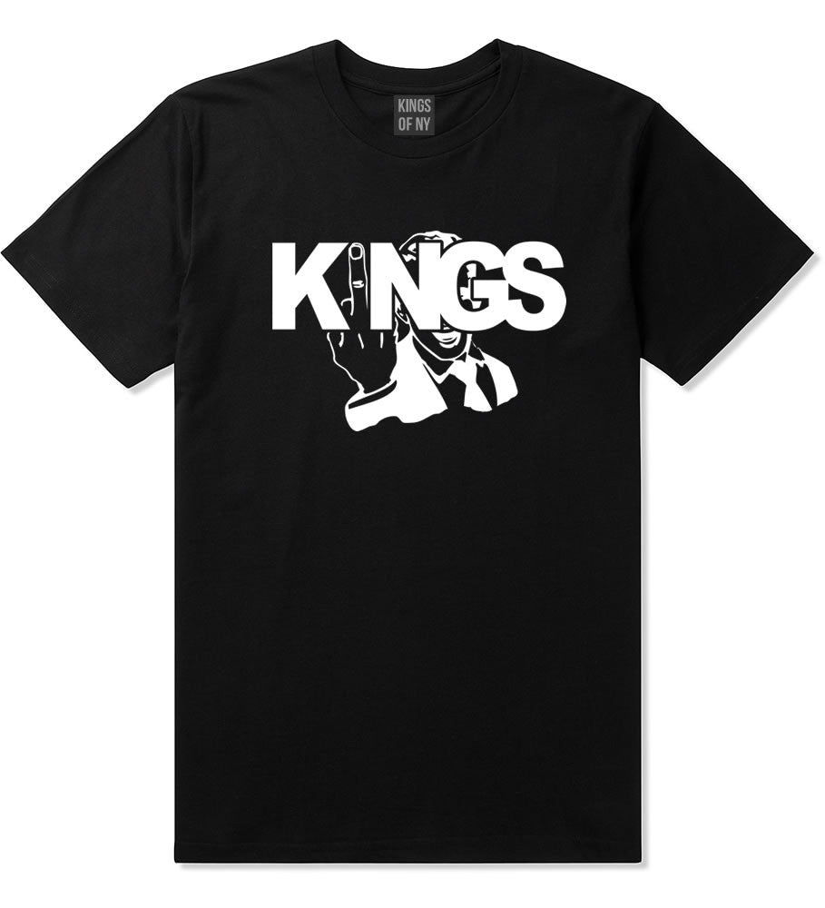 KINGS Middle Finger T-Shirt in Black