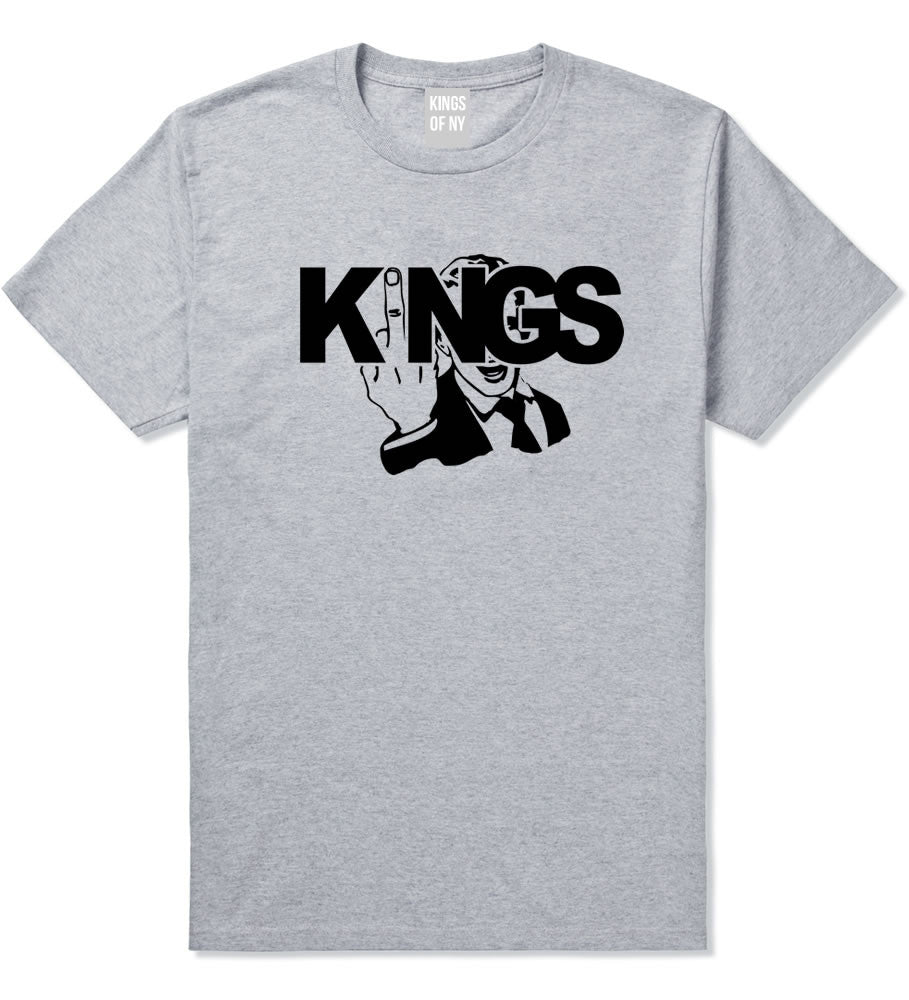 KINGS Middle Finger T-Shirt in Grey