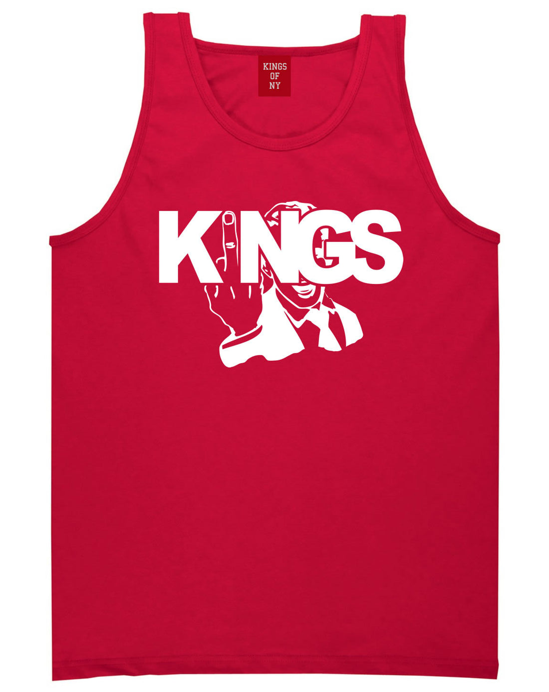KINGS Middle Finger Tank Top in Red