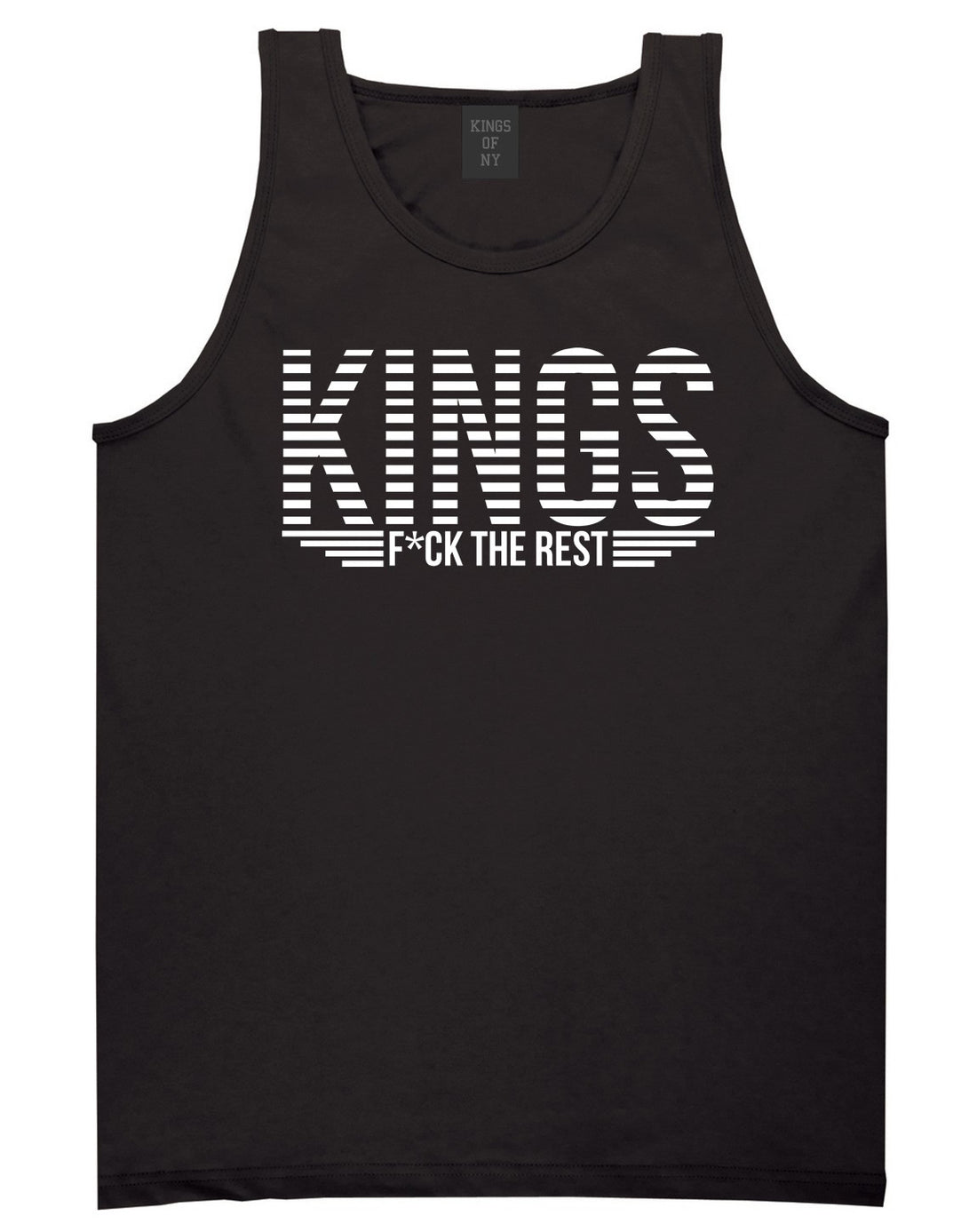 Kings Of NY New York Logo F the Rest Tank Top in Black
