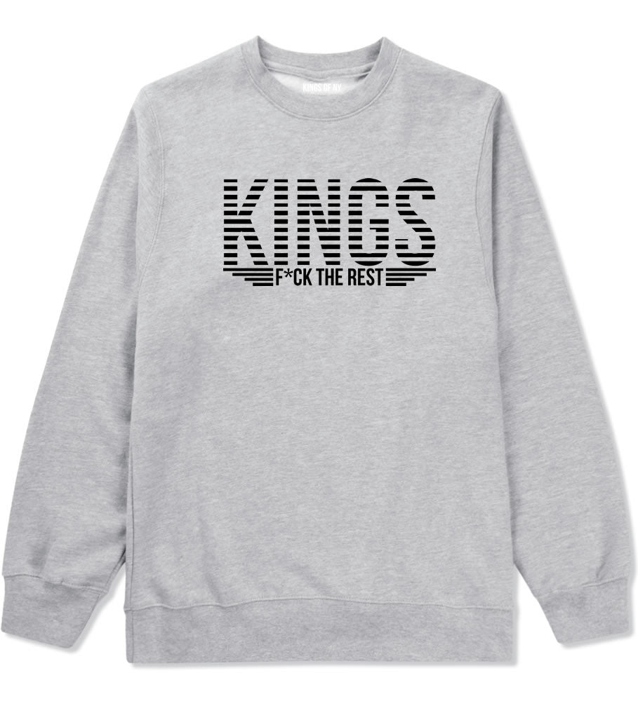 Kings Of NY New York Logo F the Rest Crewneck Sweatshirt in Grey