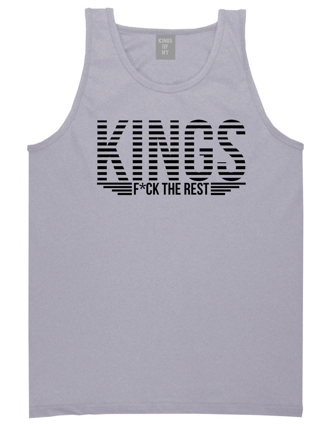 Kings Of NY New York Logo F the Rest Tank Top in Grey