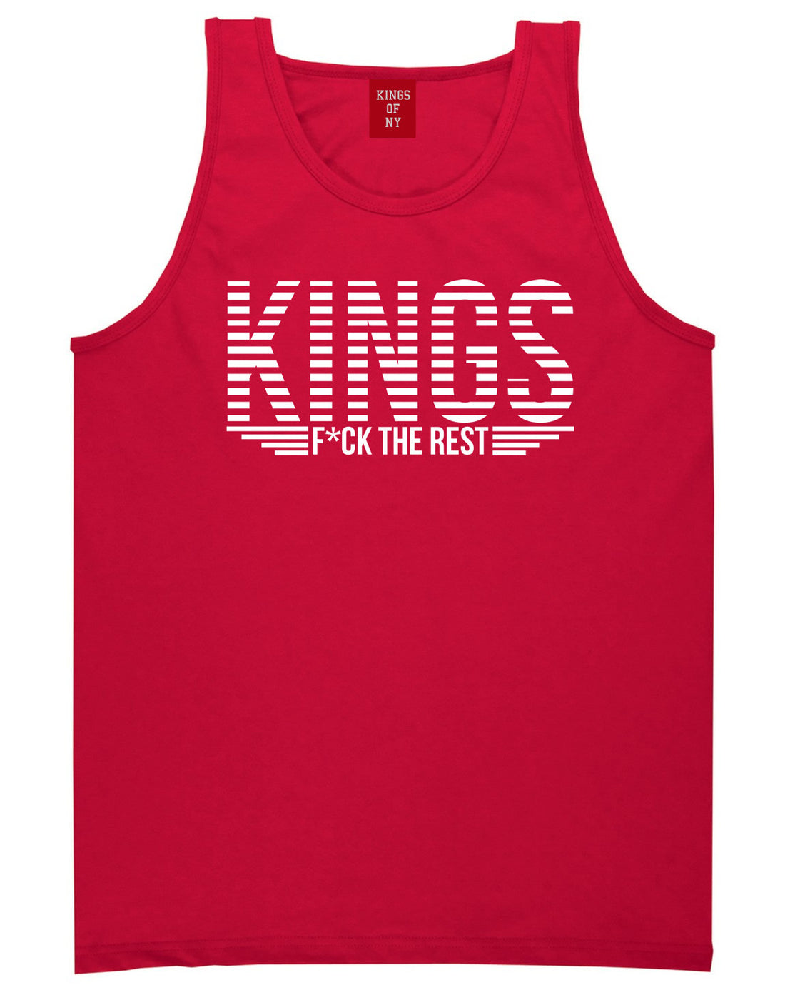 Kings Of NY New York Logo F the Rest Tank Top in Red