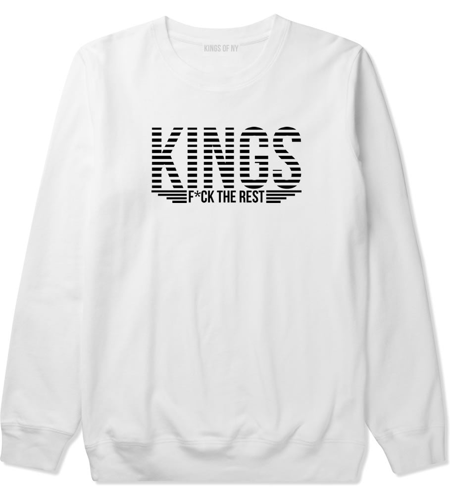 Kings Of NY New York Logo F the Rest Crewneck Sweatshirt in White