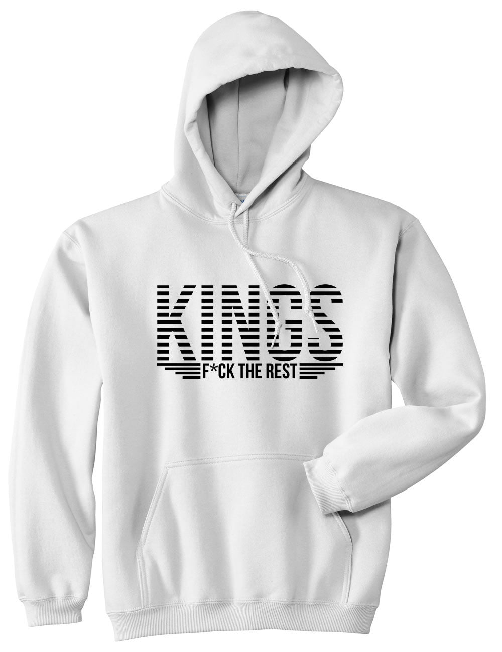 Kings Of NY New York Logo F the Rest Pullover Hoodie Hoody in White