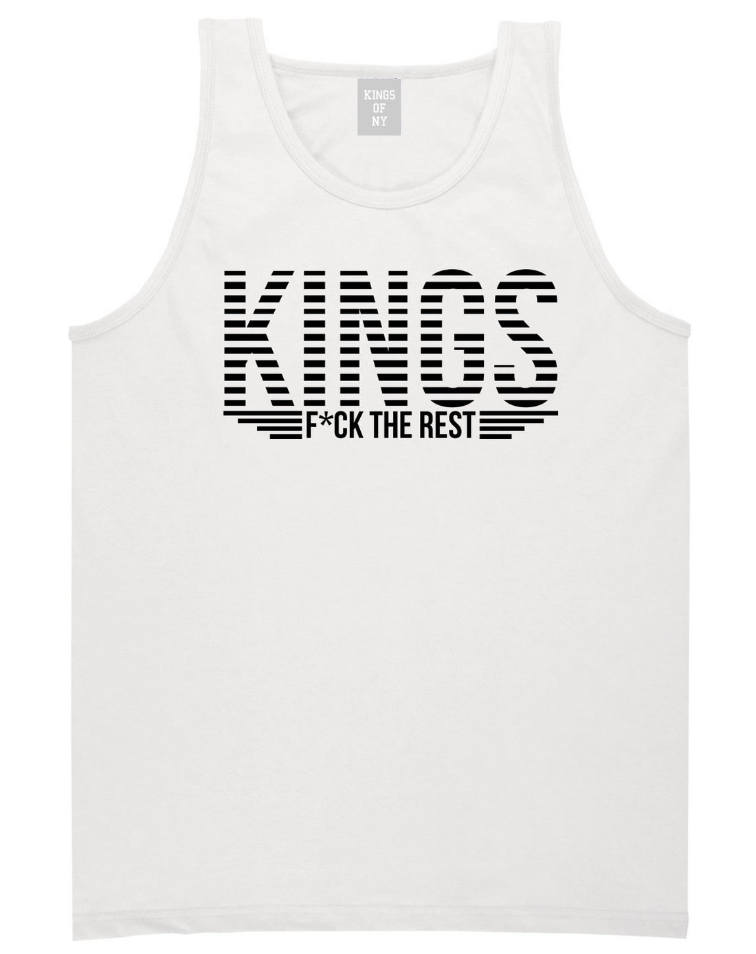 Kings Of NY New York Logo F the Rest Tank Top in White