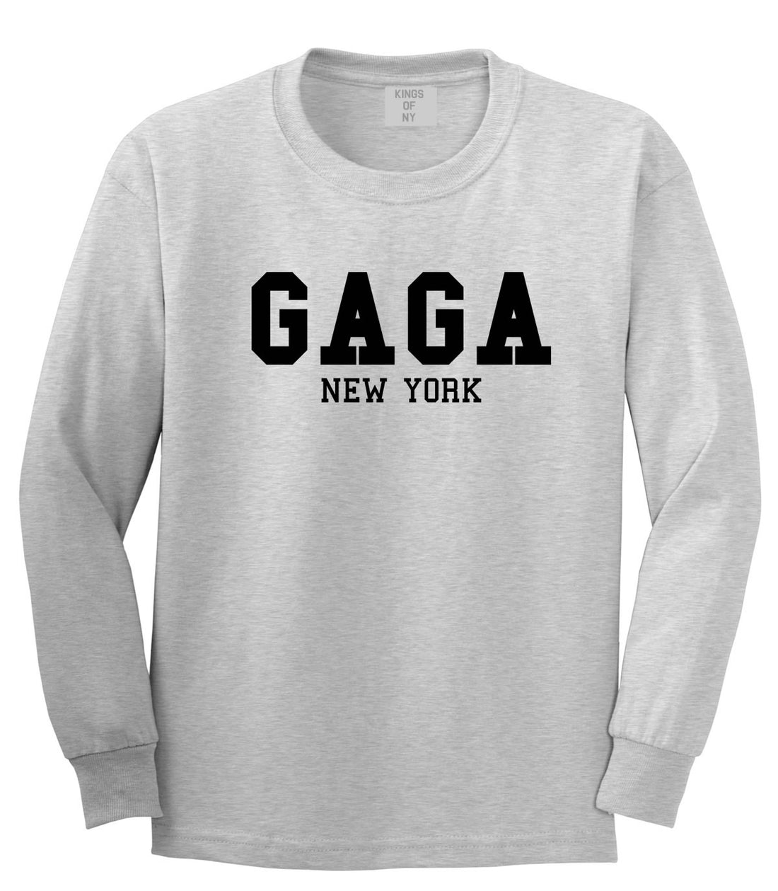 Gaga New York Long Sleeve T-Shirt in Grey by Kings Of NY