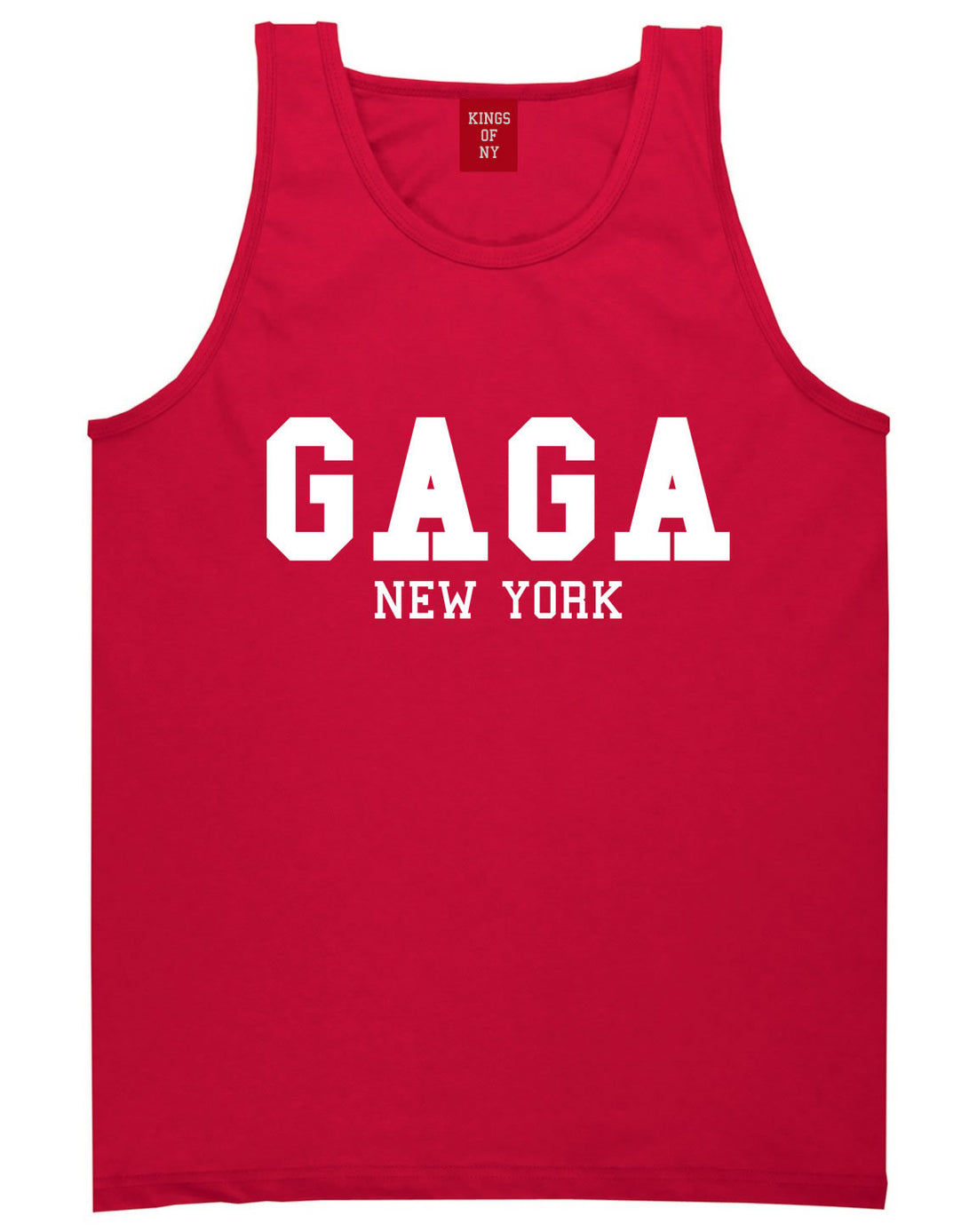 Gaga New York Tank Top in Red by Kings Of NY