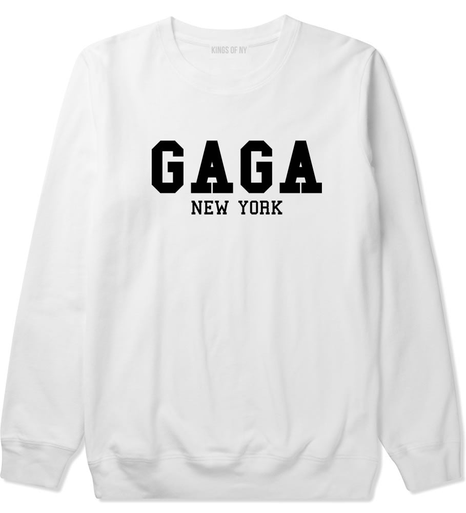 Gaga New York Crewneck Sweatshirt in White by Kings Of NY