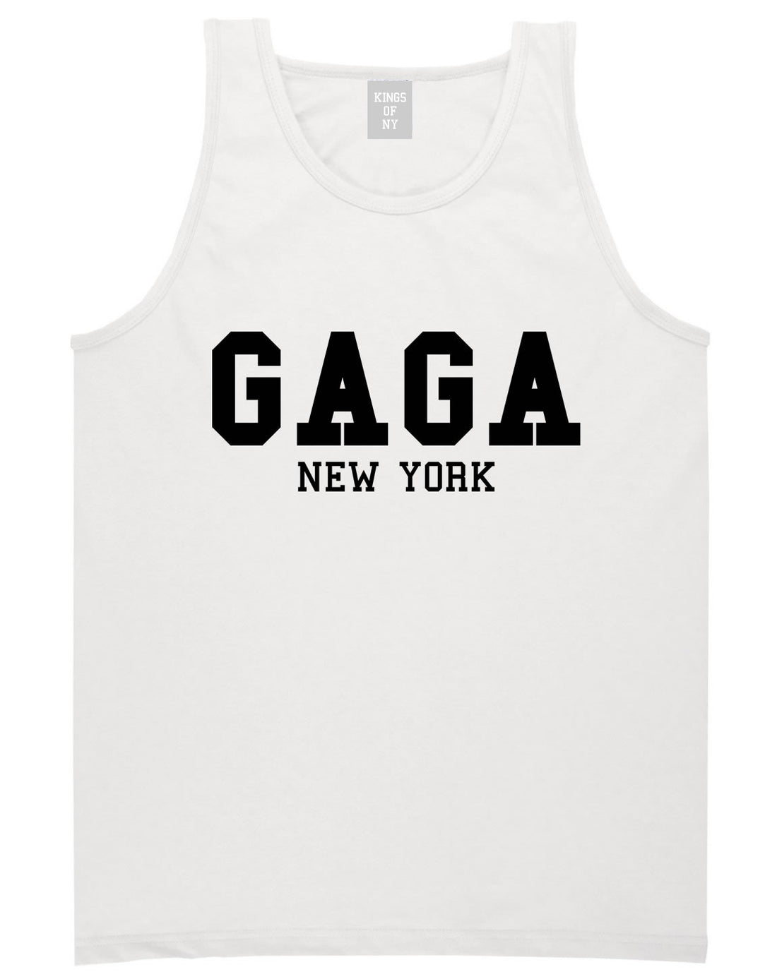 Gaga New York Tank Top in White by Kings Of NY