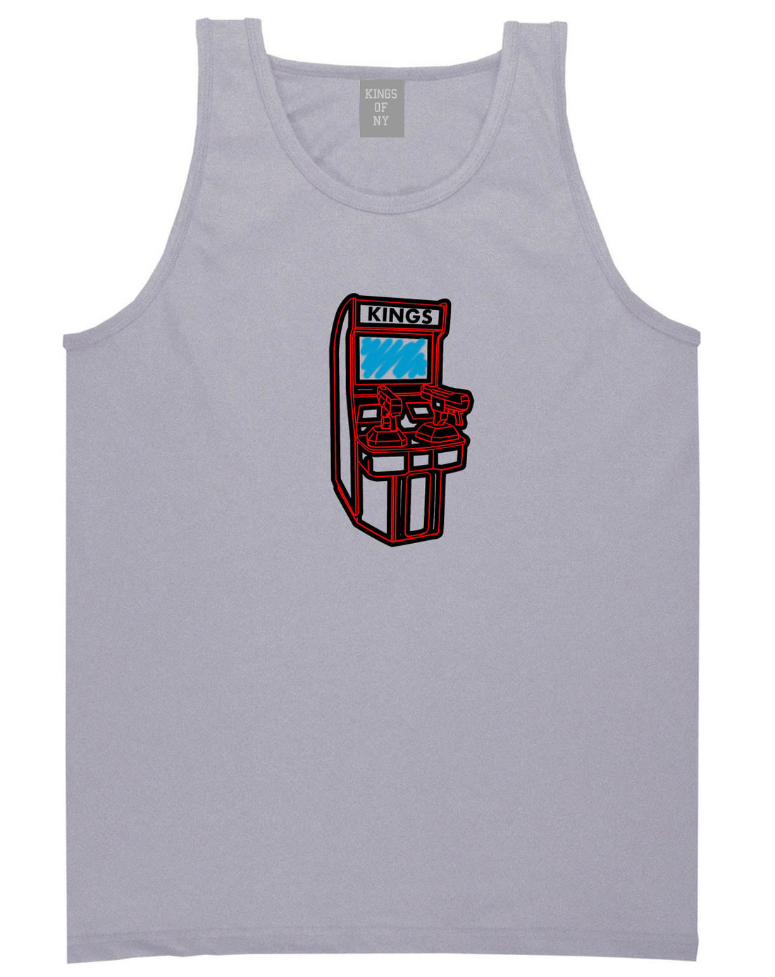 Arcade Game Gamer Tank Top in Grey By Kings Of NY