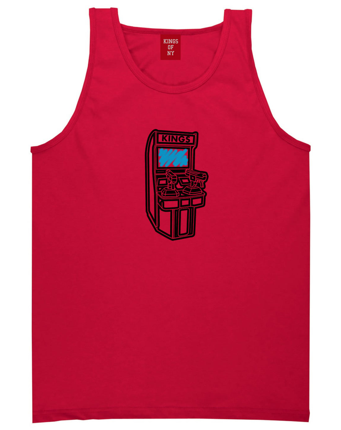 Arcade Game Gamer Tank Top in Red By Kings Of NY