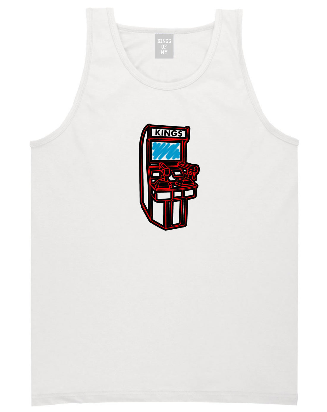 Arcade Game Gamer Tank Top in White By Kings Of NY