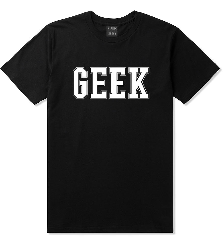 Geek College Style T-Shirt in Black By Kings Of NY