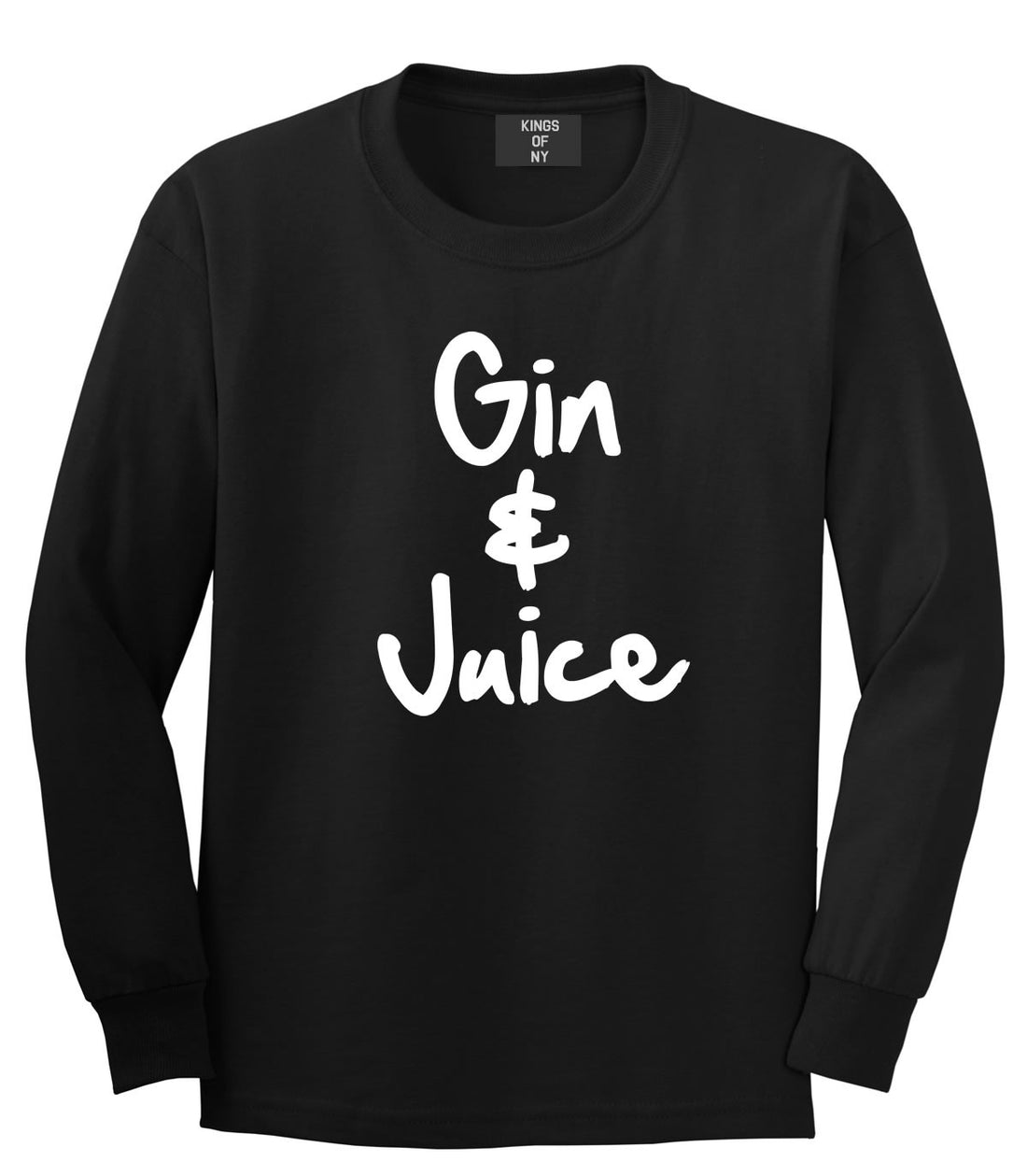 Kings Of NY Gin and Juice Long Sleeve T-Shirt in Black