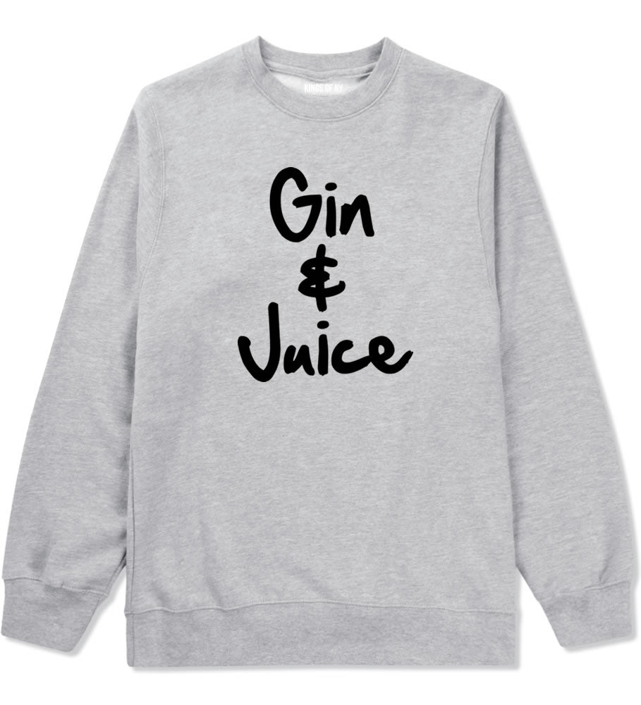 Kings Of NY Gin and Juice Crewneck Sweatshirt in Grey