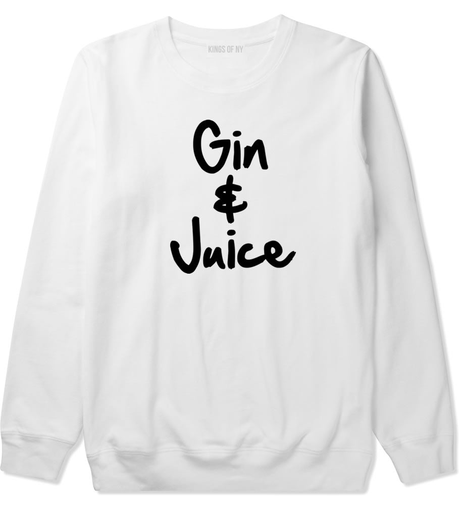Kings Of NY Gin and Juice Crewneck Sweatshirt in White