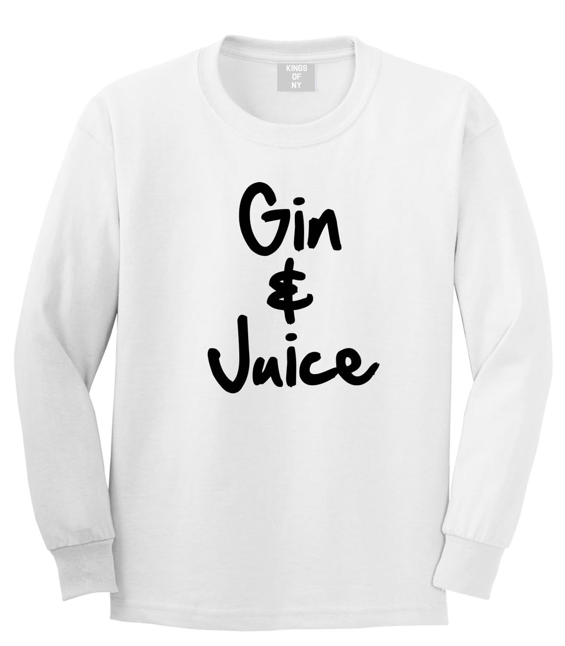 Kings Of NY Gin and Juice Long Sleeve T-Shirt in White