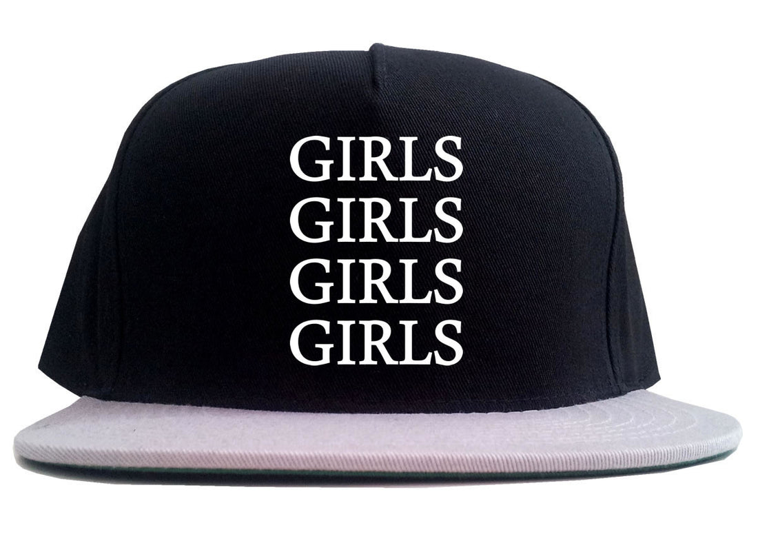 Girls Girls Girls 2 Tone Snapback Hat in Black and Grey by Kings Of NY
