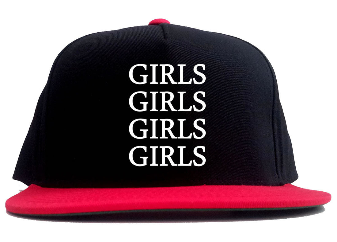 Girls Girls Girls 2 Tone Snapback Hat in Black and Red by Kings Of NY