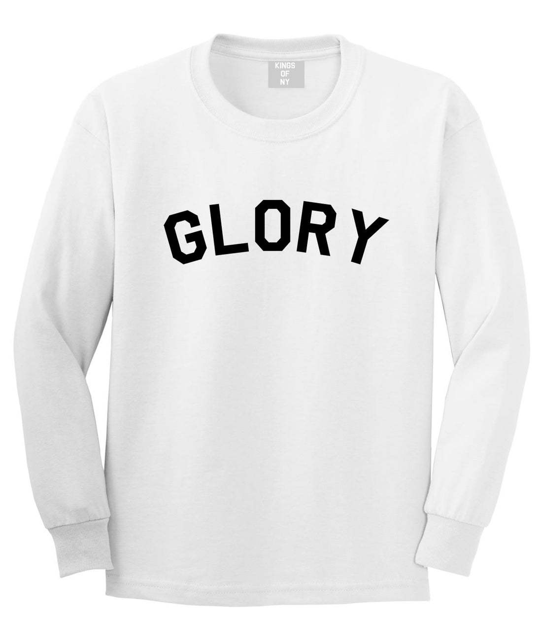 GLORY New York Champs Jersey Long Sleeve T-Shirt in White