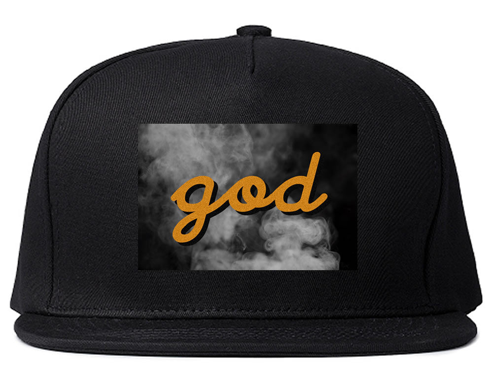 God Up In Smoke Puff Goth Dark Snapback Hat in Black By Kings Of NY