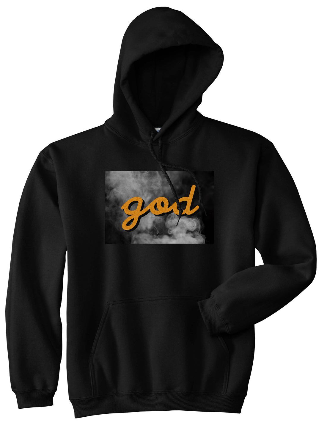 God Up In Smoke Puff Goth Dark Pullover Hoodie in Black By Kings Of NY