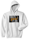 God Up In Smoke Puff Goth Dark Pullover Hoodie in White By Kings Of NY