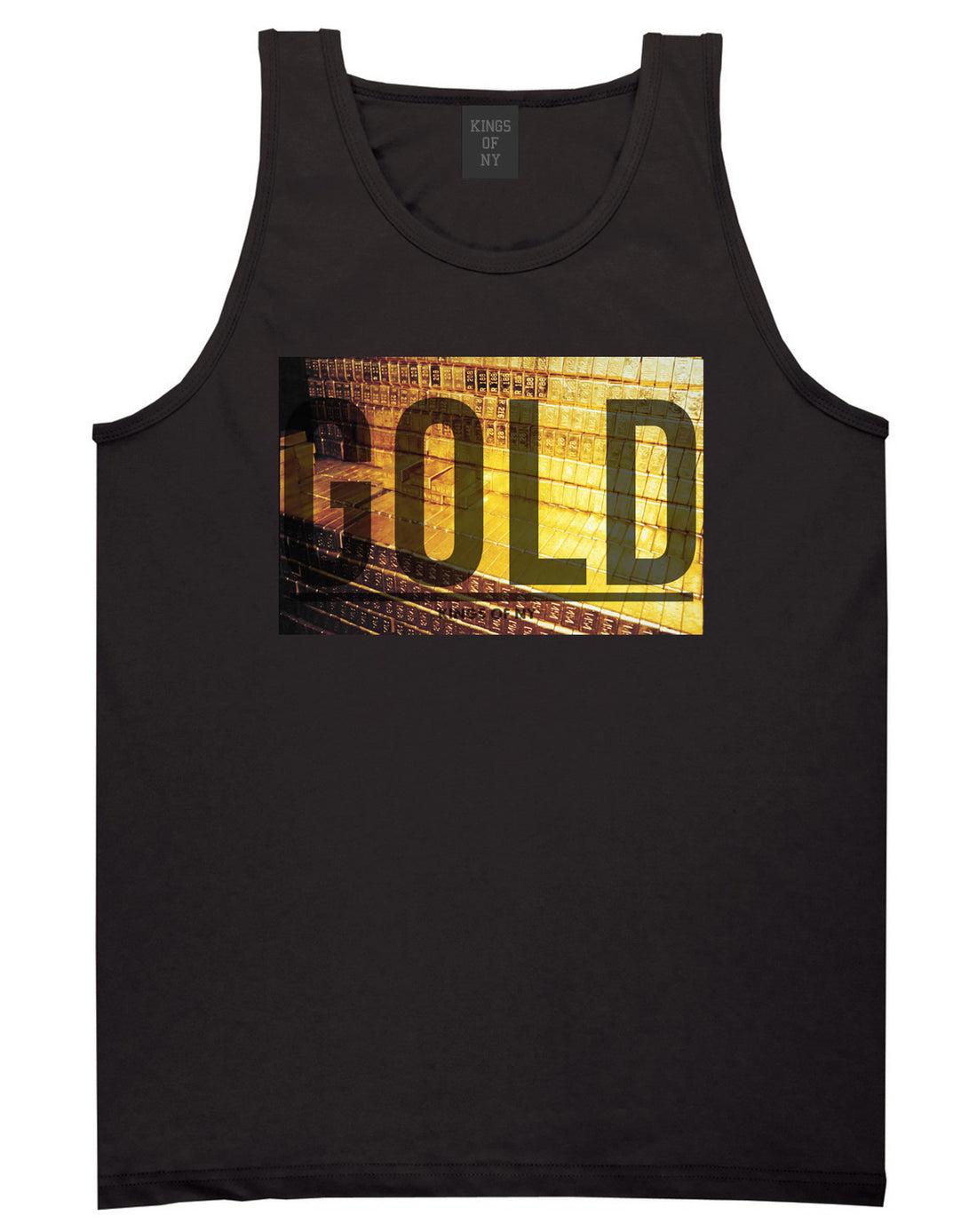 Gold Bricks Money Luxury Bank Cash Tank Top In Black by Kings Of NY