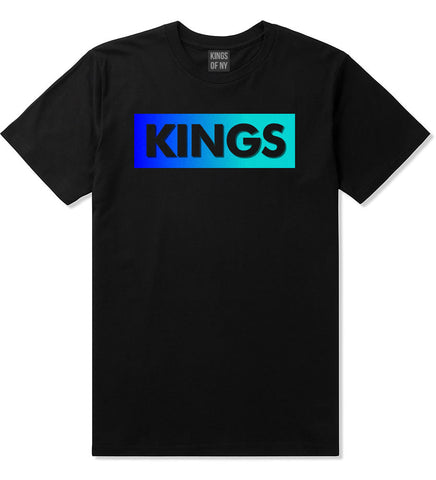 Kings Blue Gradient T-Shirt in Black by Kings Of NY