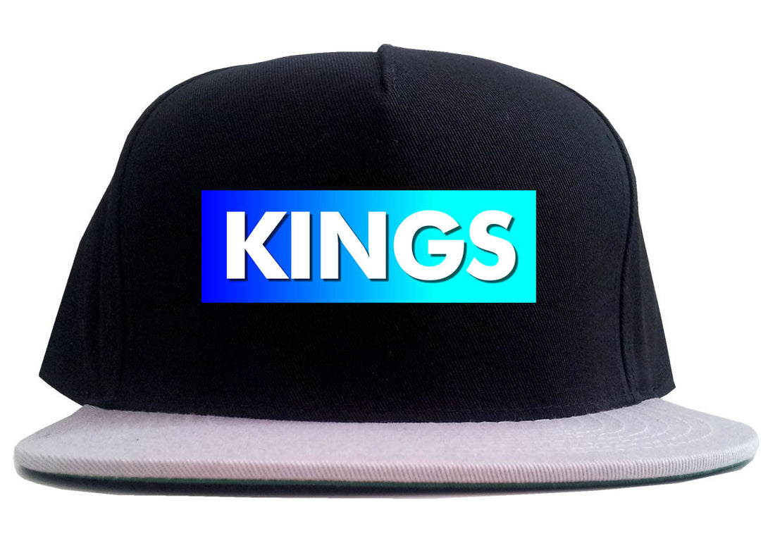 Kings Blue Gradient 2 Tone Snapback Hat in Black and Grey by Kings Of NY