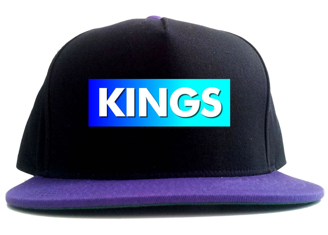 Kings Blue Gradient 2 Tone Snapback Hat in Black and Purple by Kings Of NY