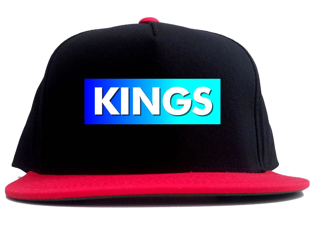 Kings Blue Gradient 2 Tone Snapback Hat in Black and Red by Kings Of NY
