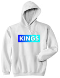 Kings Blue Gradient Pullover Hoodie Hoody in White by Kings Of NY