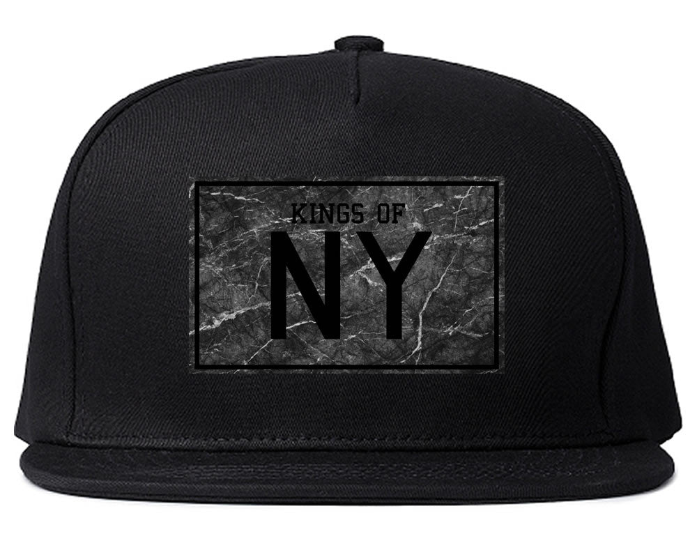 Granite NY Logo Print Snapback Hat in Black by Kings Of NY