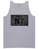 Granite NY Logo Print Tank Top in Grey by Kings Of NY