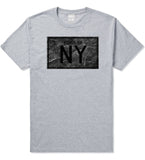 Granite NY Logo Print T-Shirt in Grey by Kings Of NY