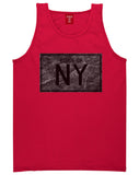 Granite NY Logo Print Tank Top in Red by Kings Of NY