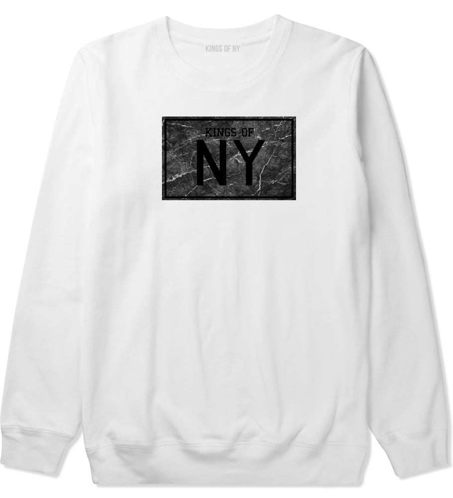 Granite NY Logo Print Boys Kids Crewneck Sweatshirt in White by Kings Of NY