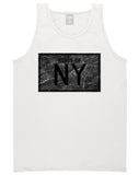 Granite NY Logo Print Tank Top in White by Kings Of NY