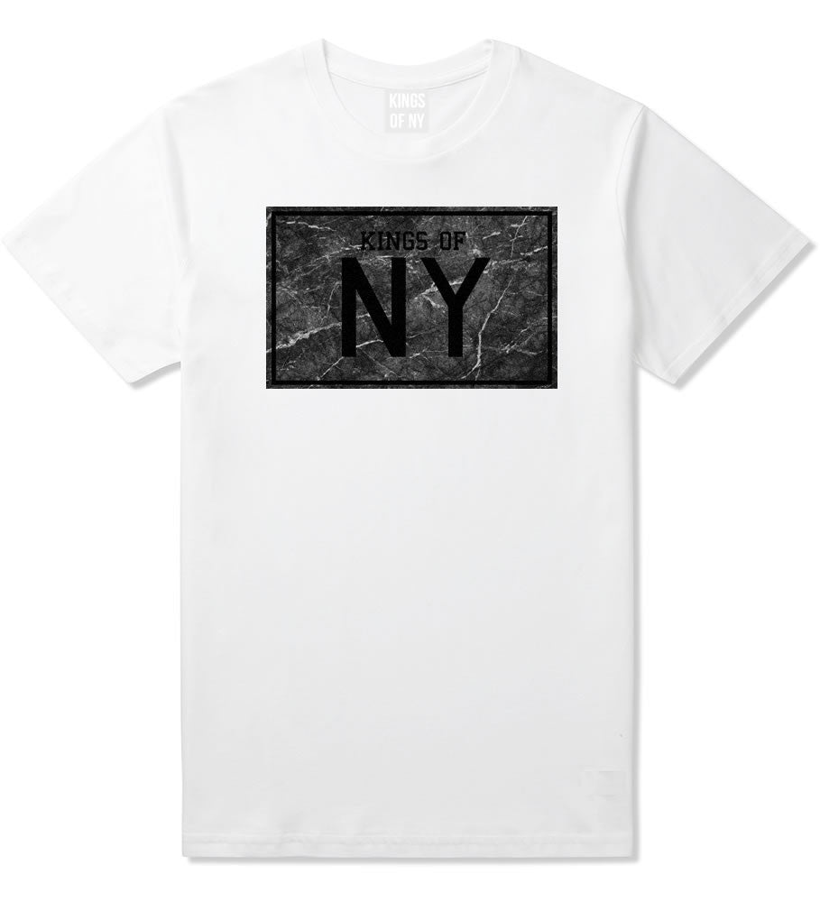 Granite NY Logo Print Boys Kids T-Shirt in White by Kings Of NY