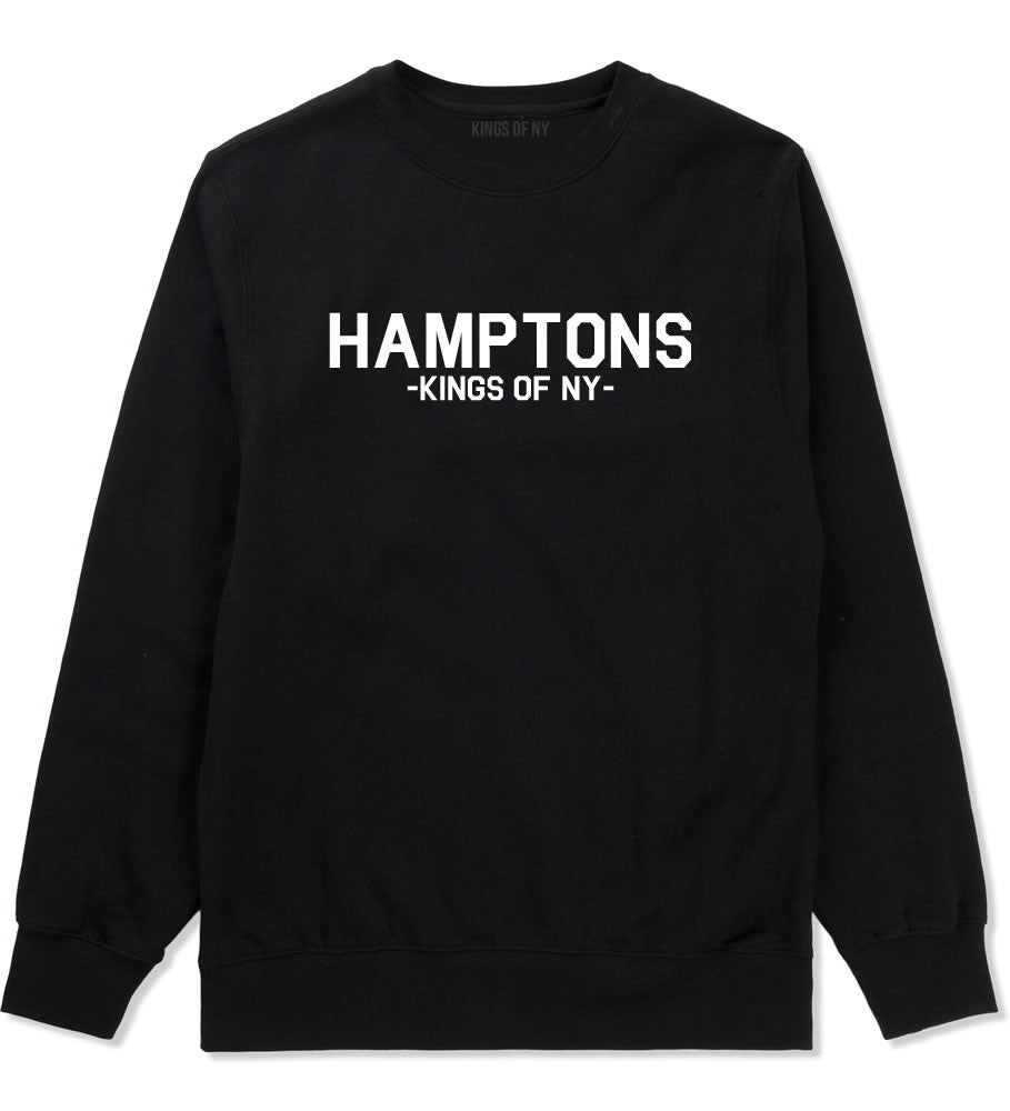 Hamptons New York Crewneck Sweatshirt in Black