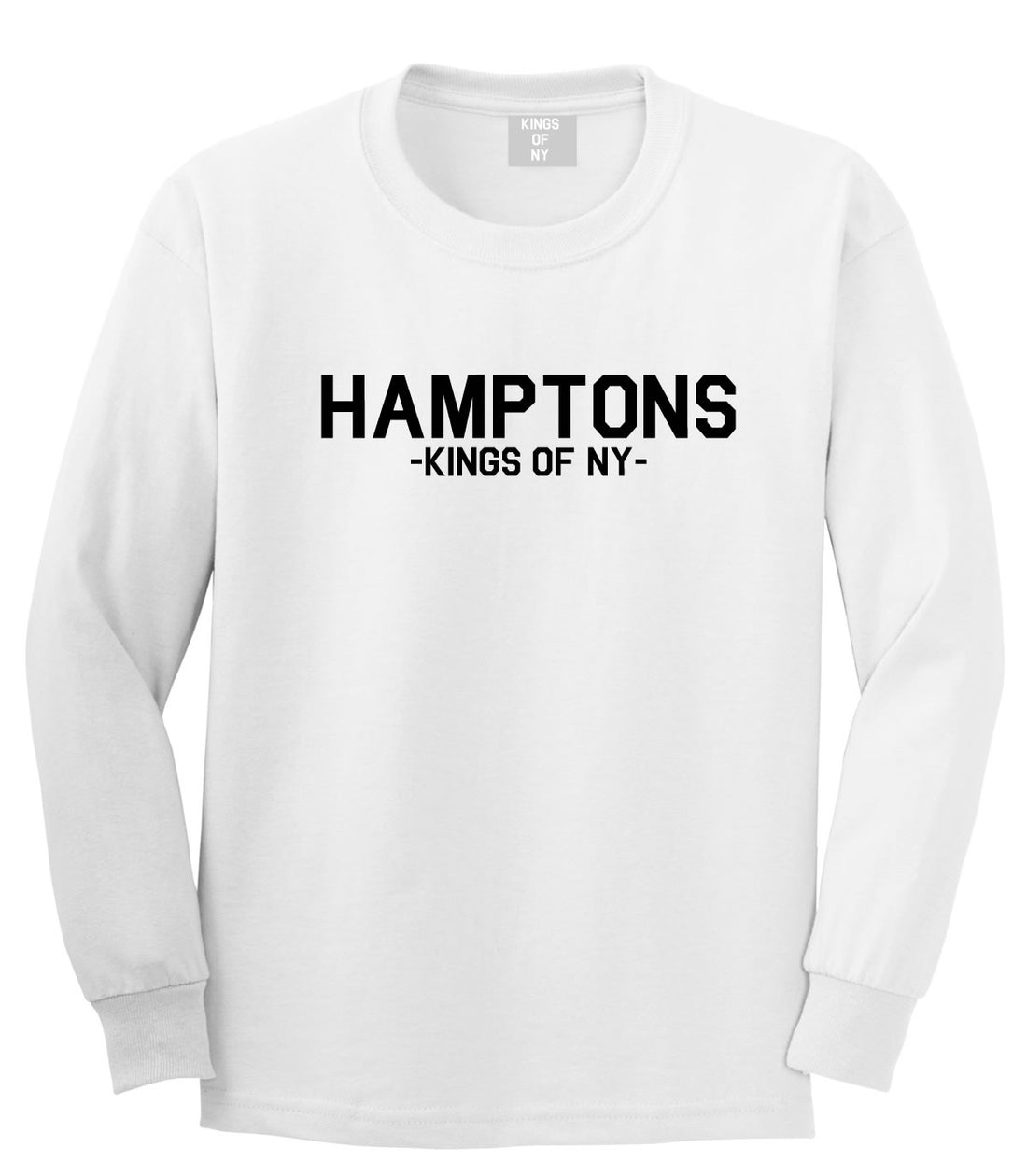 Hamptons New York Long Sleeve T-Shirt in White