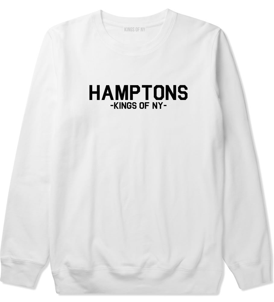 Hamptons New York Crewneck Sweatshirt in White